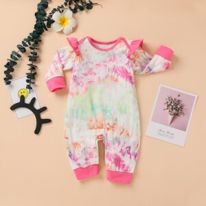 Tie Dye Jumpsuit for Baby Girl