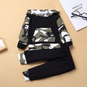 2-piece Camouflage Hoodie & Pants for Baby Boy