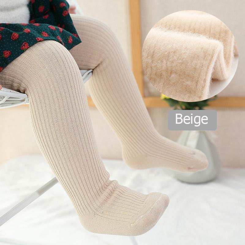 Brushed cloth Footless Leggings Tights for 0-6 Years Old Girl