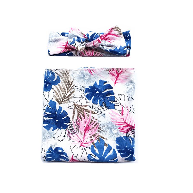 2-Piece Floral Wrapping Towel and Headband Set