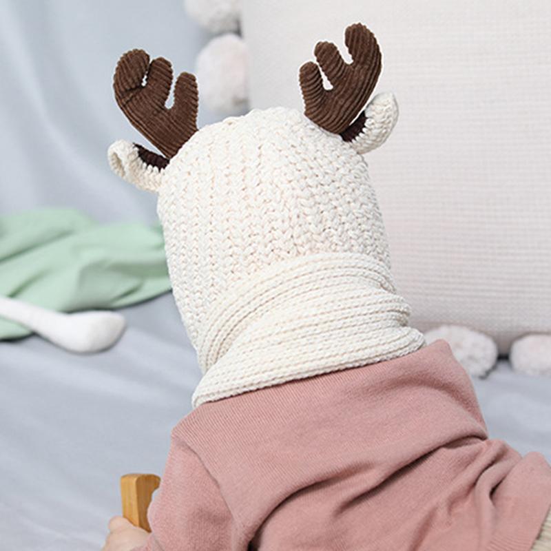 2-piece Cute Hat Bibs Beanies Hats Cotton Baby Bibs