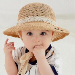 Embroidered Straw hat For Children