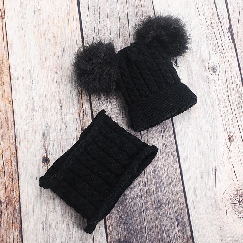 2-piece Casual Solid Hat Scarf Sets