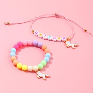2-Pieces Resin Cute Children's bracelet