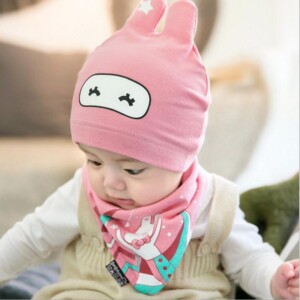 2-piece Lovely Hat & glove for 0-1 Years Old Unisex