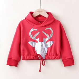 Deer Pattern Sweatshirts for Toddler Girl
