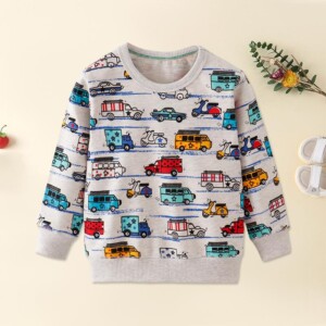 Vehicle Printed Sweatpants for Toddler Boy