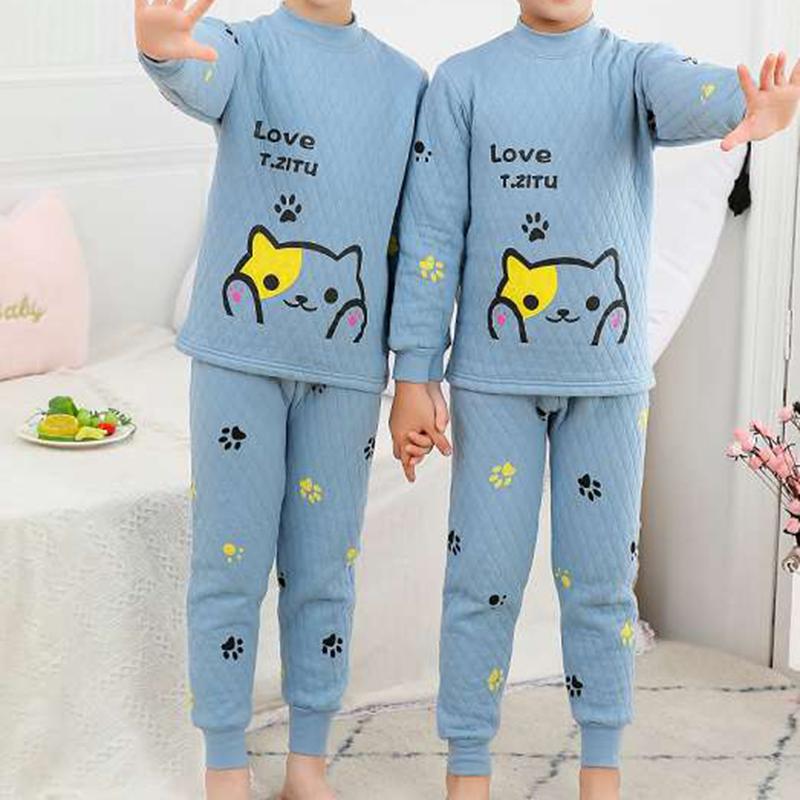 2-piece Cartoon Design Thick Pajamas Sets for Boy