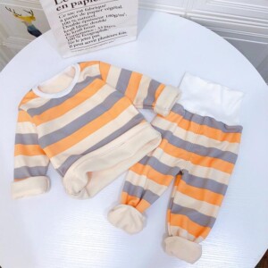 2-piece Fleece-lined Pullover & High Waist Pants for Toddler Girl