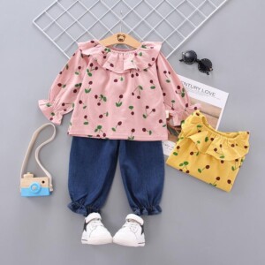 2-piece  Ruffle Top & Pants for Toddler Girl