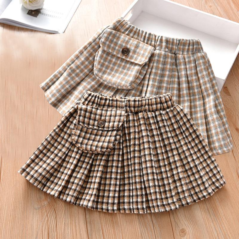 Plaid Pleated Skirts for Toddler Girl
