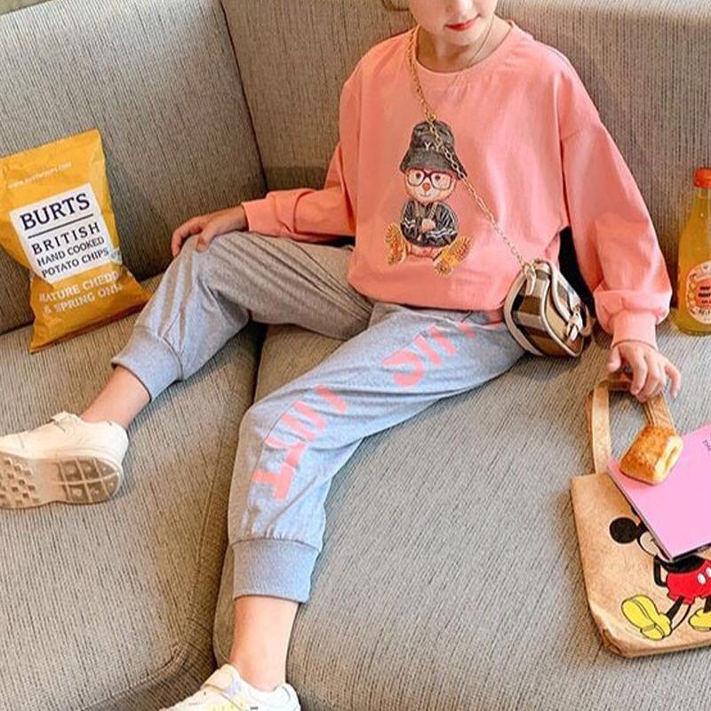 2-piece Cartoon Pattern Suit for Girl