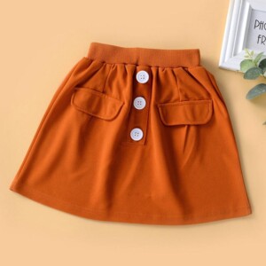 Buttons Skirt for Toddler Girl