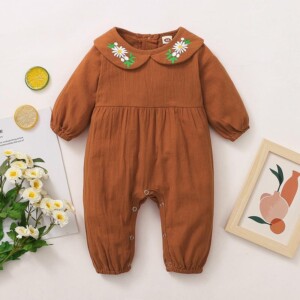 Floral Pattern Jumpsuit for Baby Girl