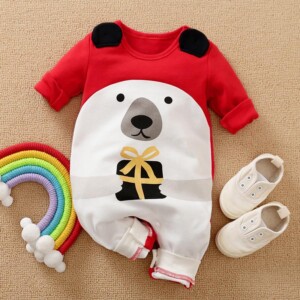 Bear Pattern Jumpsuit for Baby Boy