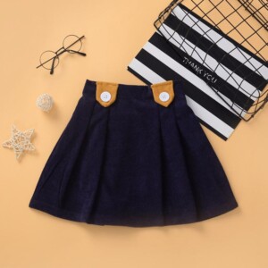 Buttons Skirts for Toddler Girl