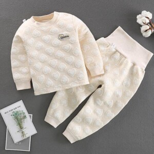 2-piece Heart-shaped Pattern Intimates Sets for Toddler Girl