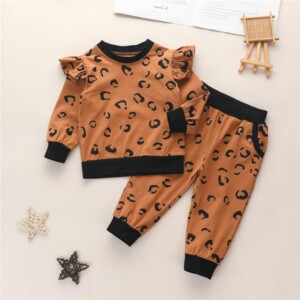 2-piece Leopard Suit for Toddler Girl