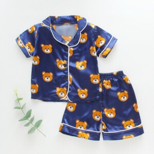 2-piece Animal Pattern Pajamas for Toddler Boy