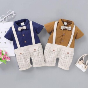 Gentleman Bow Decor Jumpsuit for Baby Boy