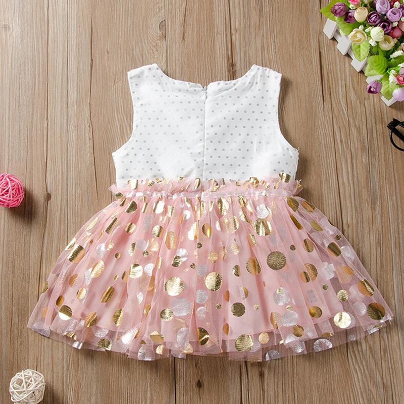 Wave Dot Gauze Dress  for Toddler Girl