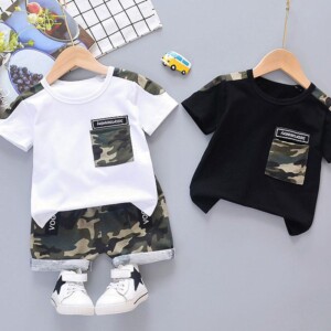 2-piece Camouflage T-shirt &amp; Shorts for Toddler Boy