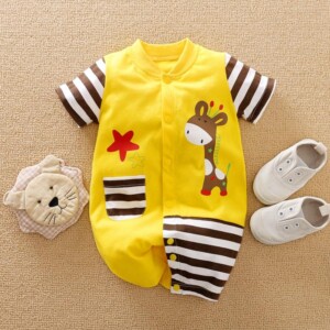 Animal Giraffe Pattern Bodysuit for Baby
