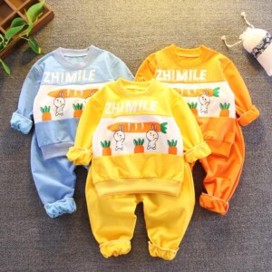 2-piece Rabbit Pattern Sweatshirt &amp; Pants for Toddler Girl