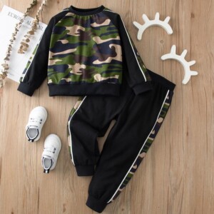 2-piece Camouflage Sweatshirt &amp; Pants for Toddler