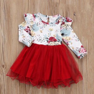 Ruffle Floral Dress for Toddler Girl
