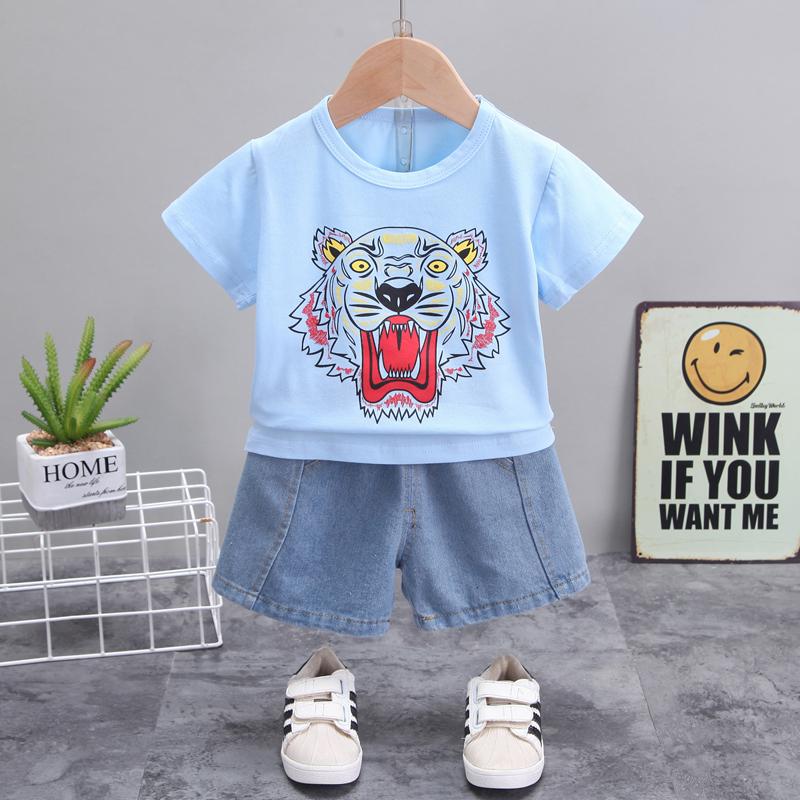2-piece Tiger Pattern T-shirt &amp; Shorts for Toddler Boy