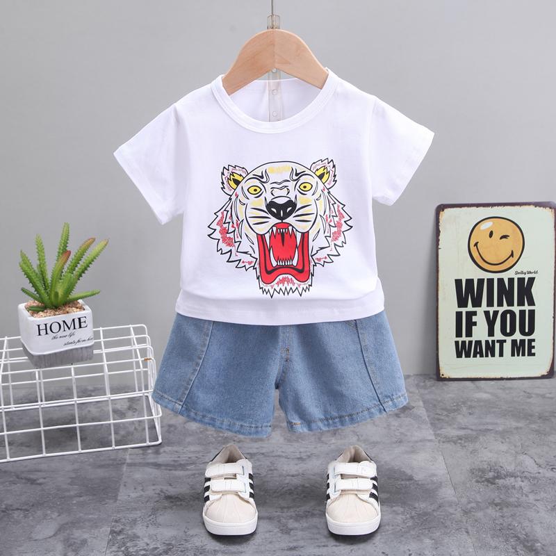2-piece Tiger Pattern T-shirt &amp; Shorts for Toddler Boy