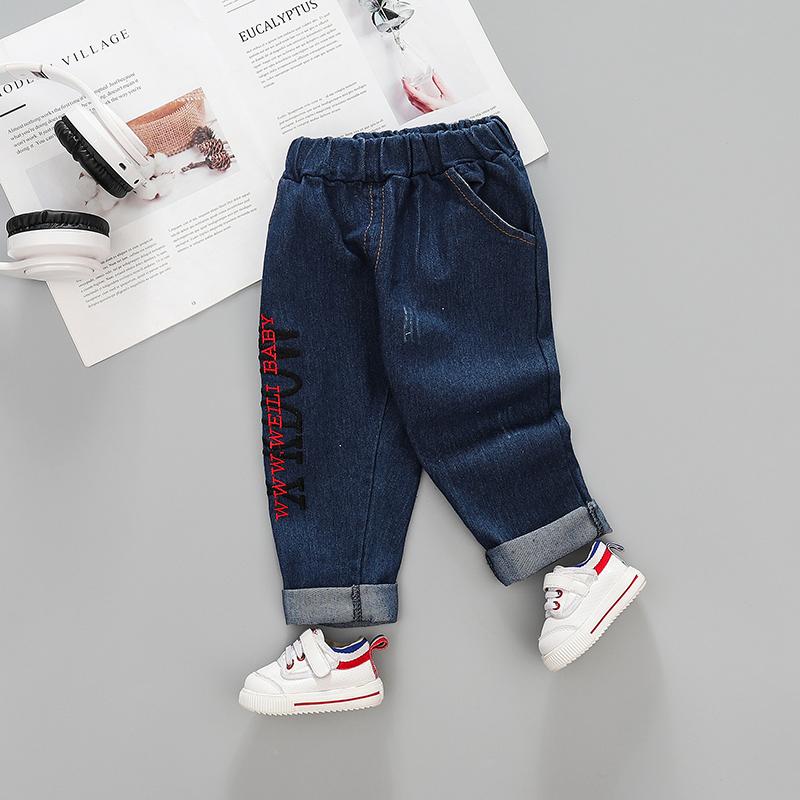 Letter Pattern Jeans for Toddler Boy