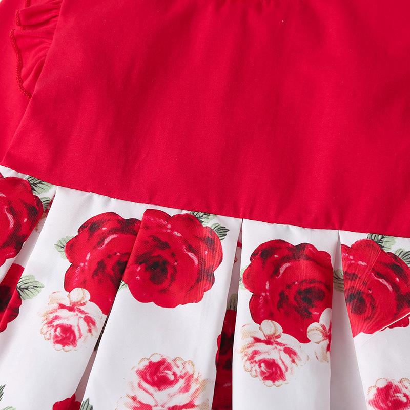 Ruffle Crimson Dress for Toddler Girl - Image 4