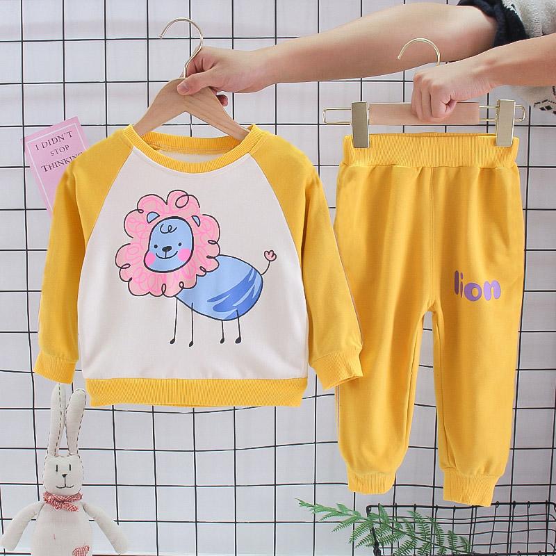 2-piece Lion Pattern Sweatshirt &amp; Pants for Toddler Girl