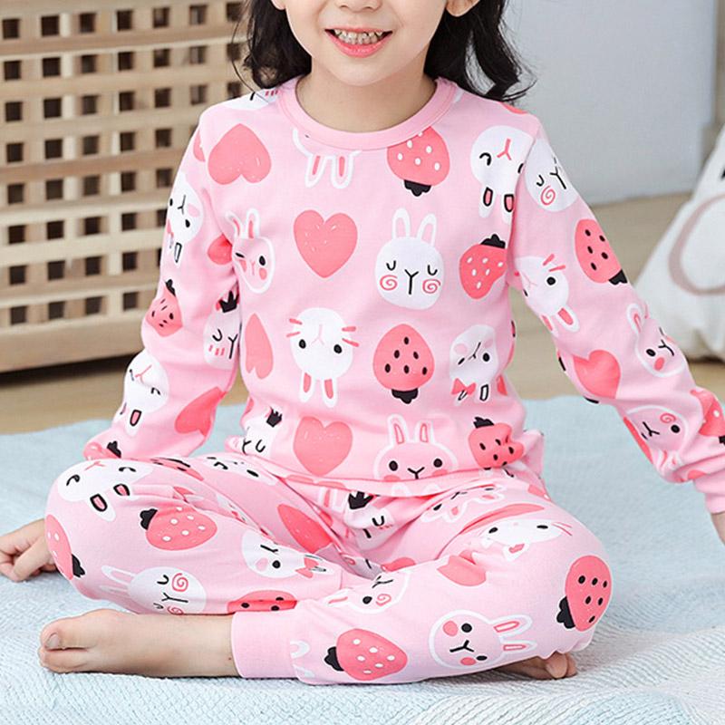 2-piece Cartoon Pattern Pajamas Sets for Girl
