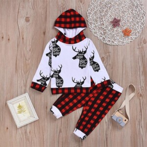 2-piece Hoodie &amp; Plaid Pants for Baby