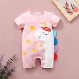 Unicorn Pattern Jumpsuit for Baby