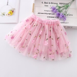 Floral Mesh Skirt for Girl
