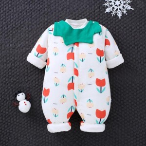 Floral Printed Jumpsuit for Baby Boy
