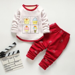 2-piece Animal Pattern Tops &amp; Pants for Toddler Girl