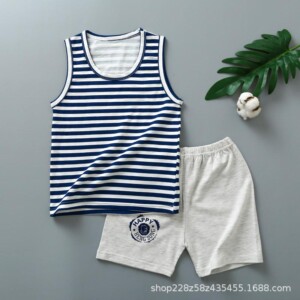 2-piece Striped Vest &amp; Shorts for Toddler Boy