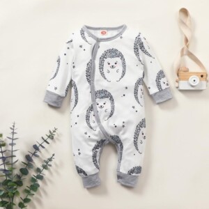 Little Hedgehog Pattern Jumpsuit for Baby