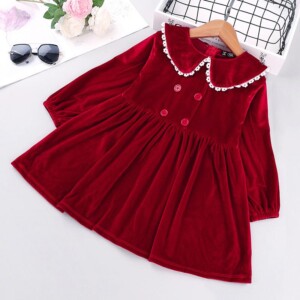 Velvet Dress for Toddler Girl