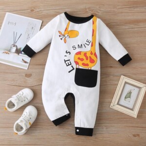 Giraffe Pattern Jumpsuit for Baby