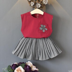2-piece Plaid Dress Set for Toddler Girl