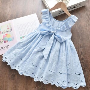 Bowknot Ruffle Dress for Toddler Girl