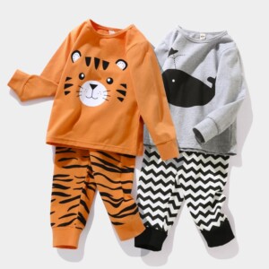 2-piece Cartoon Pajamas Sets for Toddler Boy