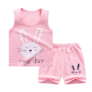 Baby Toddler Summer Vest Shorts suit cartoon Rabbit