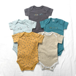 5 Pieces Newborn Baby Jumpsuits Cotton Clothes Bicycle